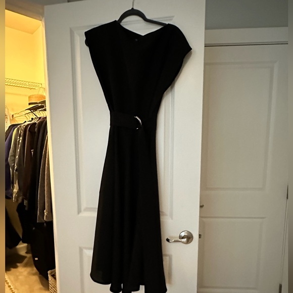 NWT MEEM Label Black Midi Dress w/pockets UK SZ: SM (see last pic - size guide) - Picture 8 of 16